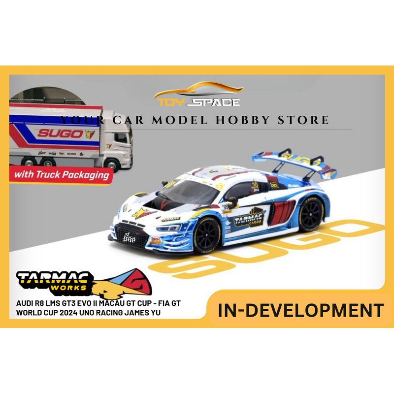 [TARMAC WORKS] 1:64 Audi R8 LMS GT3 Evo II Macau GT Cup - FIA GT World Cup 2024 Uno Racing James Yu