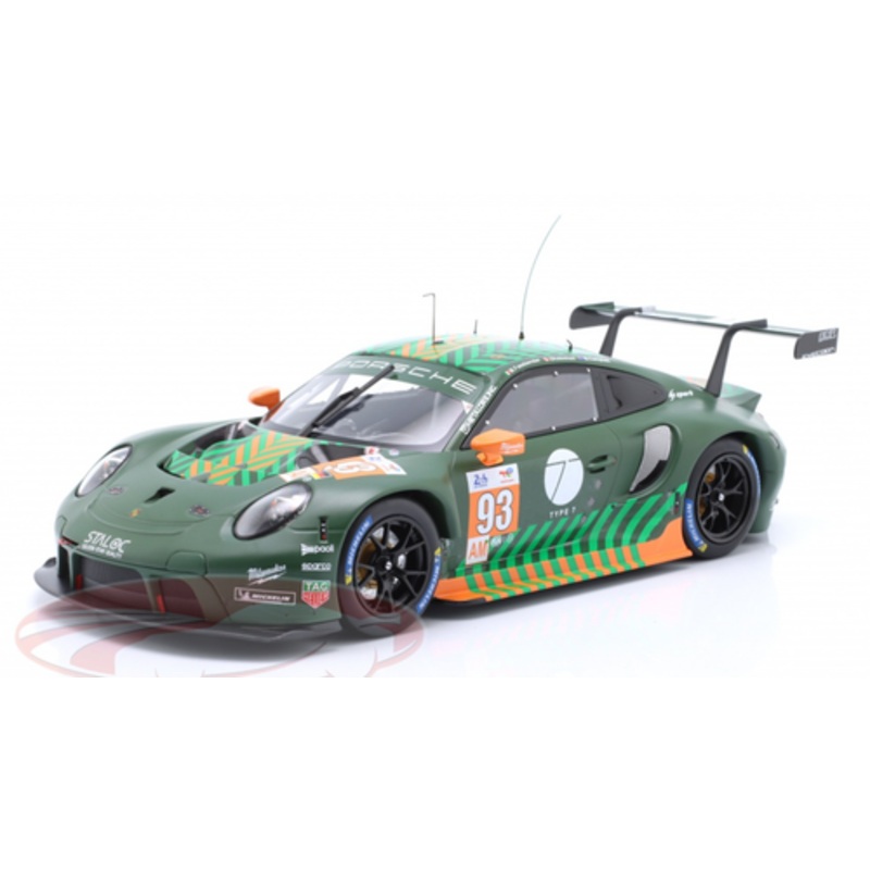 1/18 Ixo 2022 Porsche 911 RSR-19 #93 24h LeMans Proton Competition Michael Fassbender, Matt Campbell, Zacharie Robichon Car Model