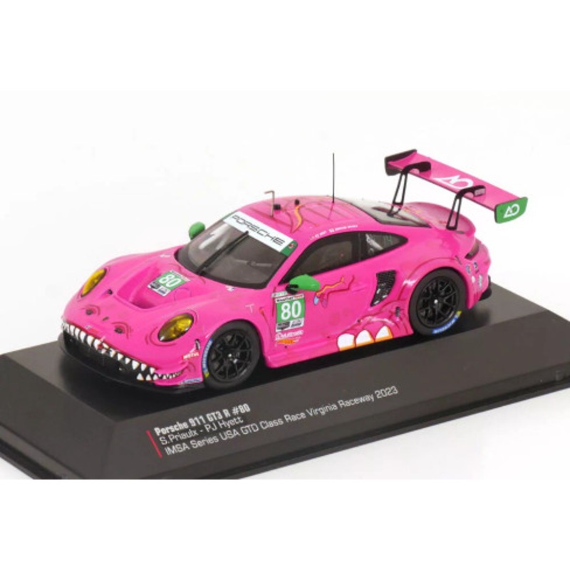 1/43 Ixo 2023 Porsche 911 (992) GT3 R #80 Race Virginia IMSA AO Racing Team P.J. Hyett, Sebastian Priaulx Car Model