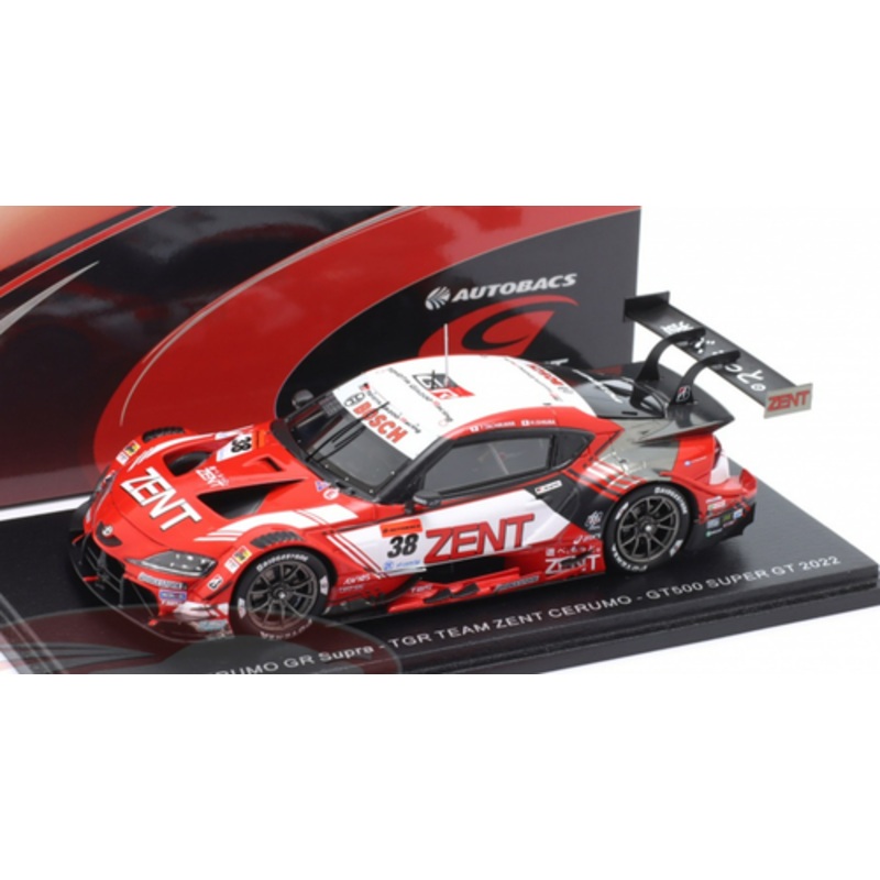 1/43 Spark 2022 Toyota ZENT CERUMO GR Supra No.38 TGR TEAM ZENT CERUMO GT500 SUPER GT Yuji Tachikawa - Hiroaki Ishiura Car Model
