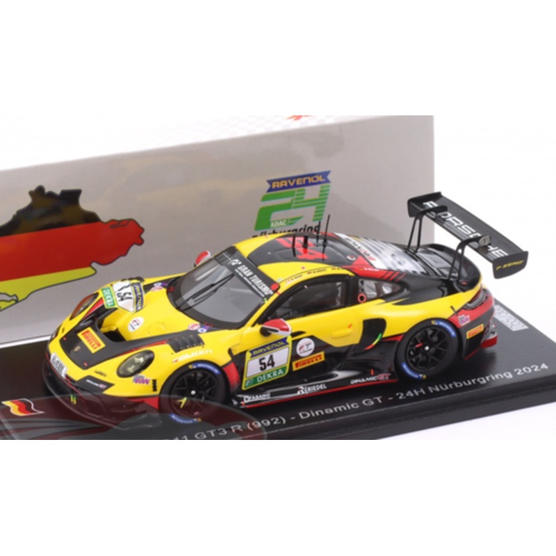 1/43 Spark Porsche 911 GT3 R (992) No.54 Dinamic GT 24H Nrburgring 2024 M. P. Holzer - M. Seefried - B. Buus - M. Dienst Car Model