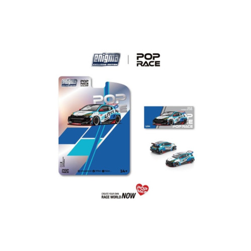 1/64 Poprace Pandem Toyota GR Yaris Auto Finesse (Blue & White) Diecast Car Model