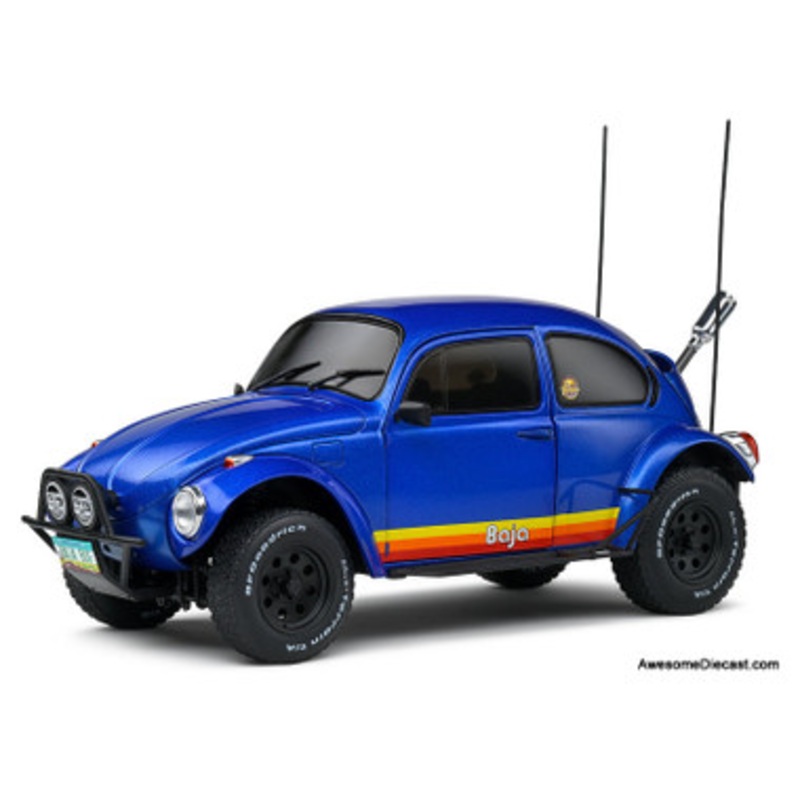1975 Volkswagen Beetle Baja Bug, Metallic Blue 1:18 Diecast Model Car by Solido