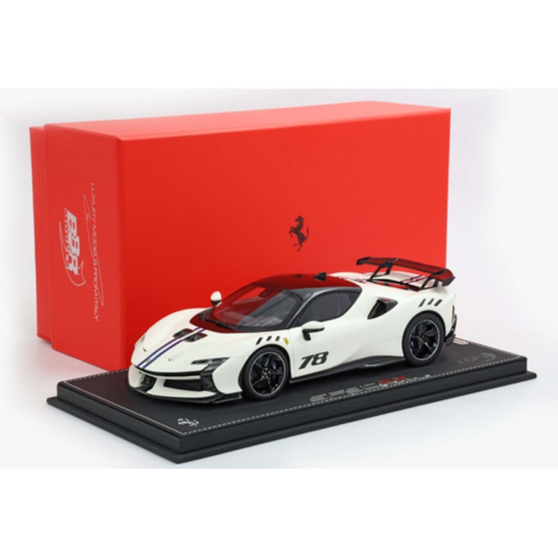 1/18 BBR Ferrari SF90 XX Stradale (Bianco Italia Matte White) Car Model Limited 15 Pieces