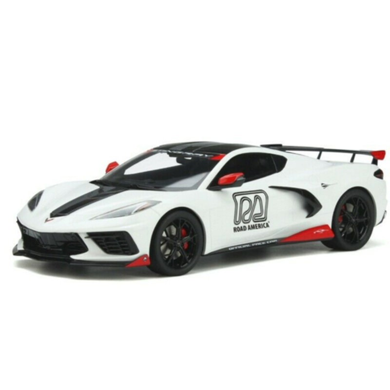 1/18 GT Spirit 2020 Chevrolet Chevy Corvette C8 Pace Car Arctic White Resin Car Model