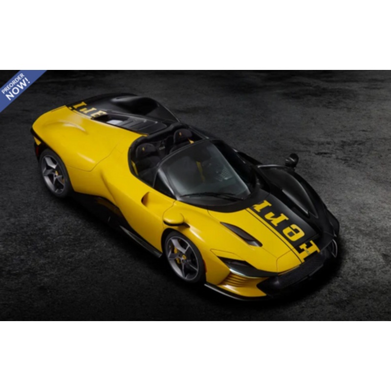 1/18 BBR Ferrari SP3 Daytona 599+1 Spider Open Top (Modena Yellow & Carbon Fiber) Car Model Limited 99 Pieces
