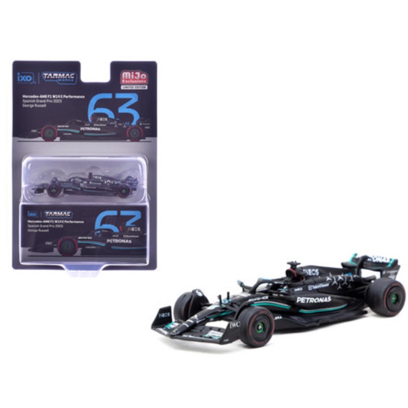 1/64 Tarmac Works 2023 Formula 1 Mercedes-AMG F1 W14 E Performance Spanish GP 3rd Place #63 George Russell Diecast Car Model