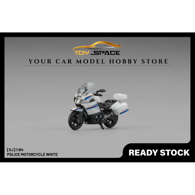 [XJ] 1:64 Police Motorcycle White