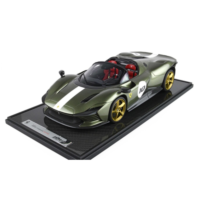 1/12 BBR Ferrari Daytona SP3 Serie Icona with Open Roof (Green Manzoni Gloss) Car Model Limited 13 Pieces