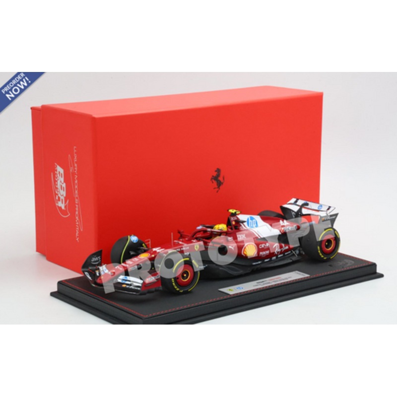 1/18 BBR 2025 Formula 1 China GP Ferrari SF-25 Sprint Race Winner #44 Lewis Hamilton Car Model with Luxury Package