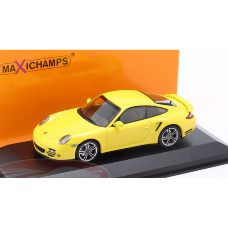 1/43 Minichamps 2009 Porsche 911 (997) Turbo (Yellow) Car Model