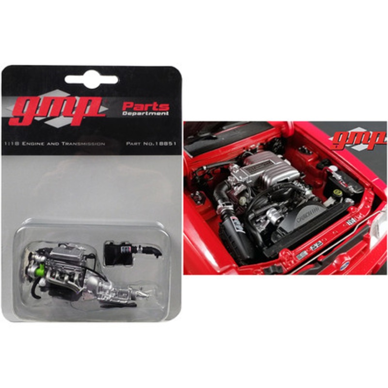 Ford 5.0 Engine and Transmission Replica from "1992 Ford Mustang LX" 1/18 Model by GMP