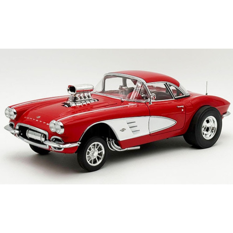 1/18 ACME 1961 Chevrolet Corvette C1 Gasser (Classic Red & White) Diecast Car Model