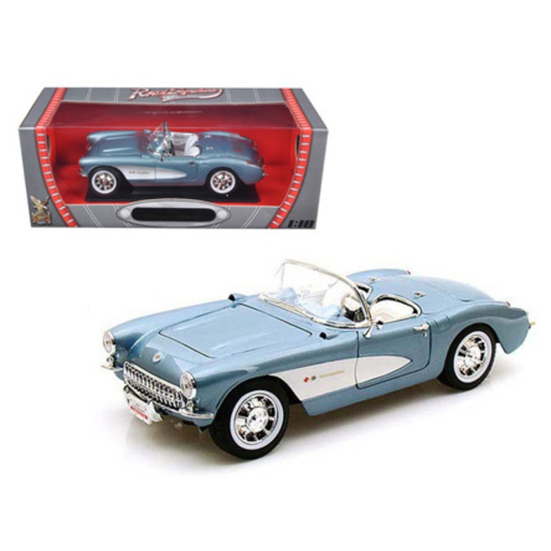 1/18 Road Signature 1957 Chevrolet Corvette Convertible (Blue) Diecast Car Model