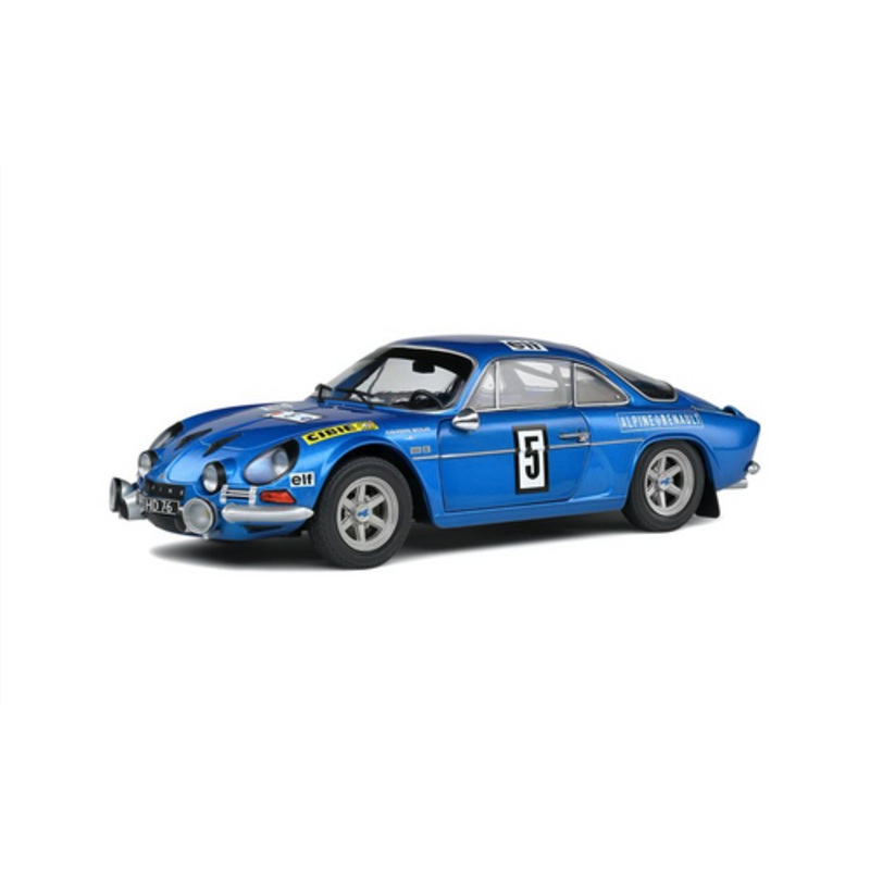 1/18 Solido 1972 Renault Alpine A110 1600S #5 Winner Olympia Rallye Jean-Pierre Nicolas, Jean Todt Diecast Car Model