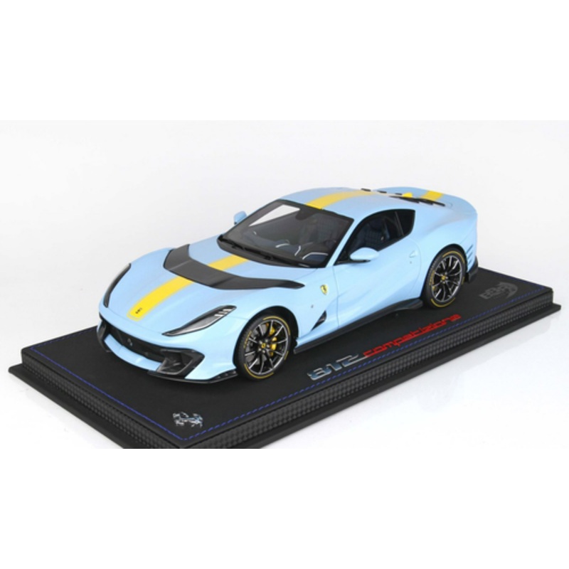 1/18 BBR 2021 Ferrari 812 Competizione (La Plata Blue) Resin Car Model Limited 48 Pieces