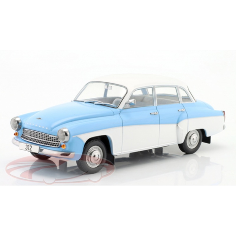 1/18 Modelcar Group Wartburg 312 (Light Blue & White) Car Model