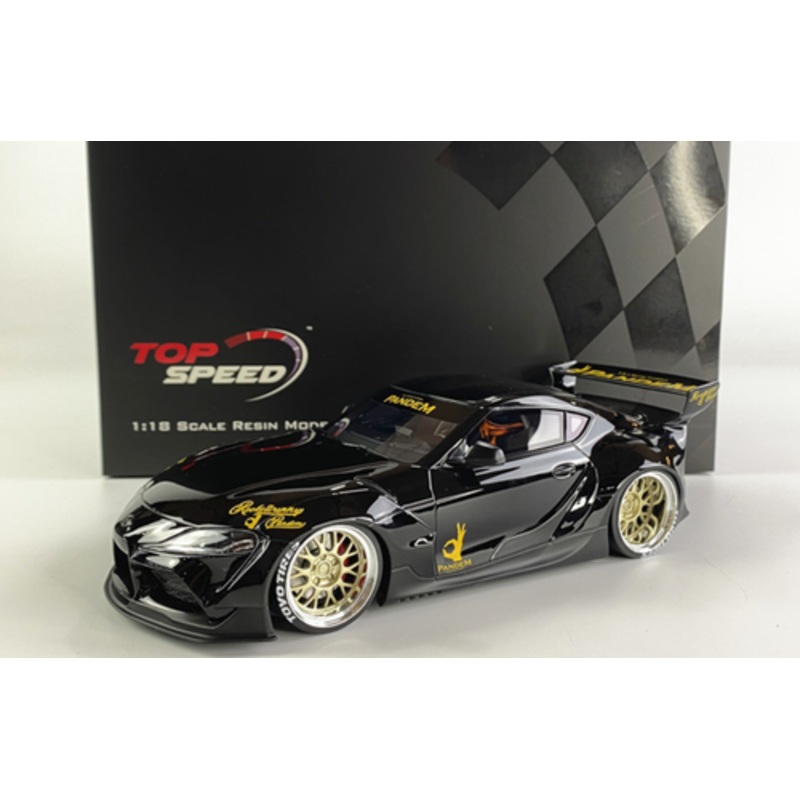 1/18 Top Speed Pandem Rocket Bunny Toyota GR Supra V1.0 (Black) Resin Car Model