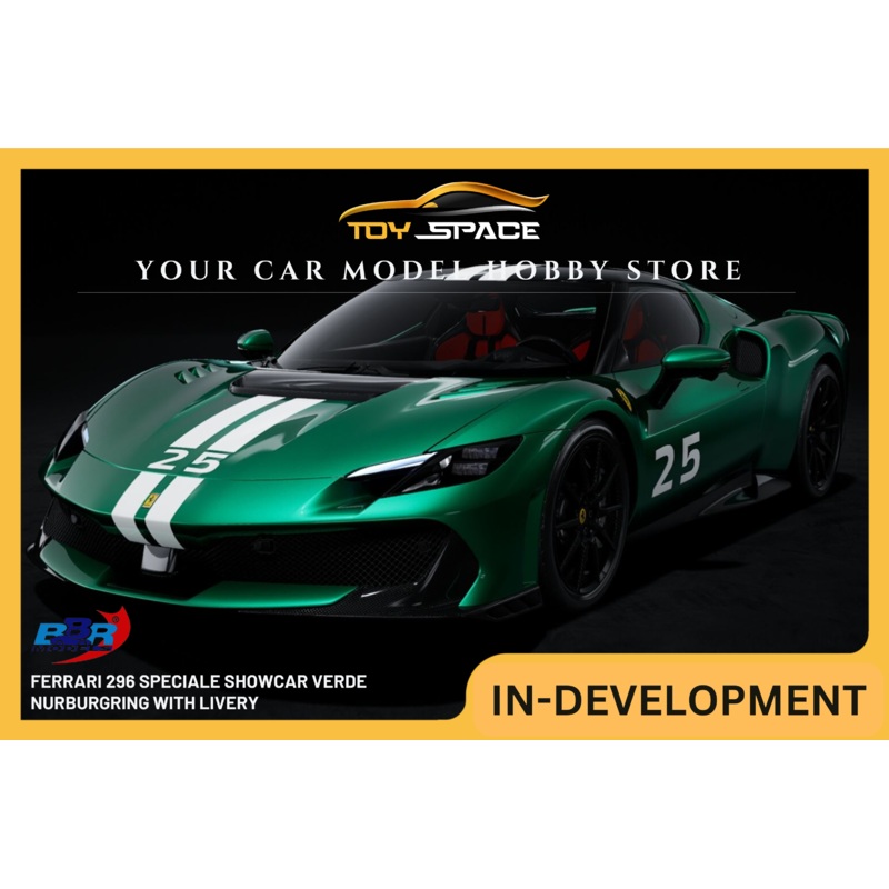 [BBR MODELS] 1:18 Ferrari 296 Speciale Showcar Verde Nurburgring With Livery