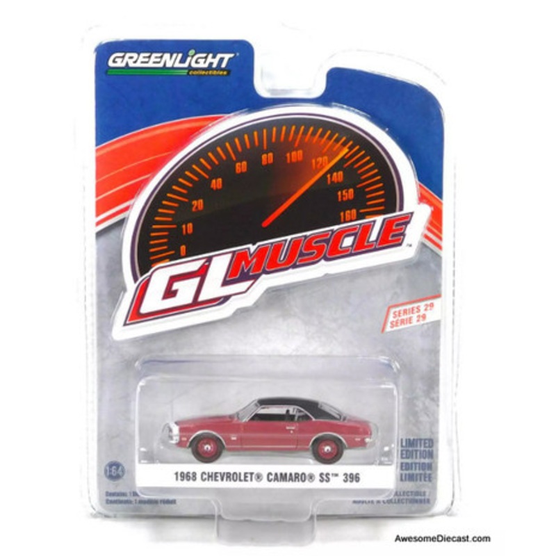 1968 Chevrolet Camaro SS 396, Cordova Maroon 1:64 Diecast Model Car by Greenlight