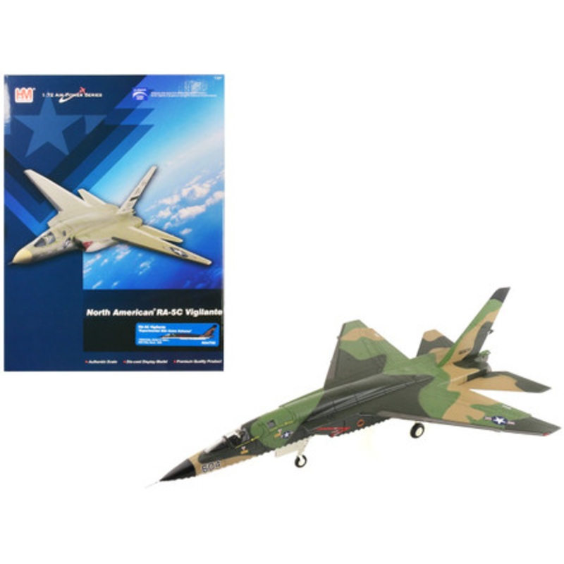 North American RA-5C Vigilante Bomber Aircraft "RVAH-13 'Bats' USS Kitty Hawk" (1966) United States Navy "Air Power Series" 1/72 Diecast Model by Hobby Master