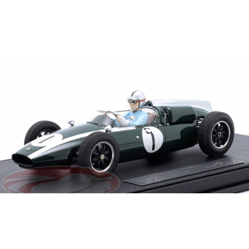 1/12 GP Replicas 1960 Formula 1 Jack Brabham Cooper T53 #1 Winner British GP Formula 1 World Champion Car Model with Driver Figure