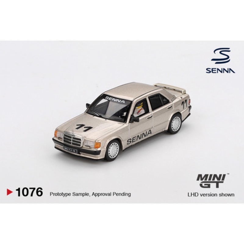 1/64 Mini GT Mercedes-Benz 190 E 2.3-16 #11 Ayrton Senna 1984 Nrburgring Race of  Champions with Driver Figure Diecast Car Model