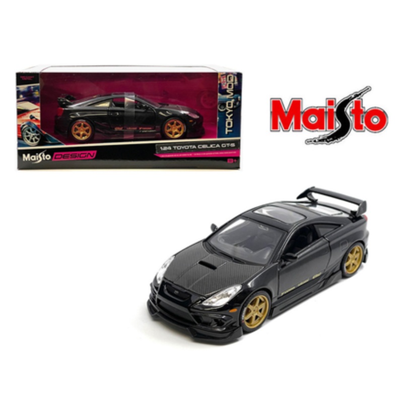 1/24 Maisto Toyota Celica GT-S (Black) with Gold Wheels Diecast Car Model