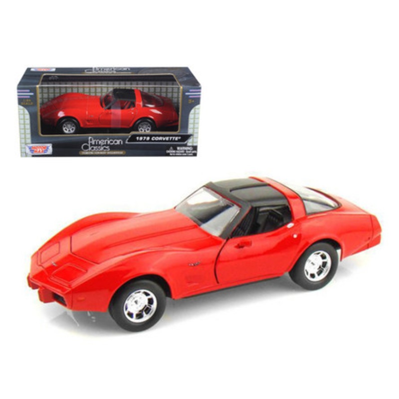 1/24 Motormax 1979 Chevrolet Corvette (Red) Diecast Car Model