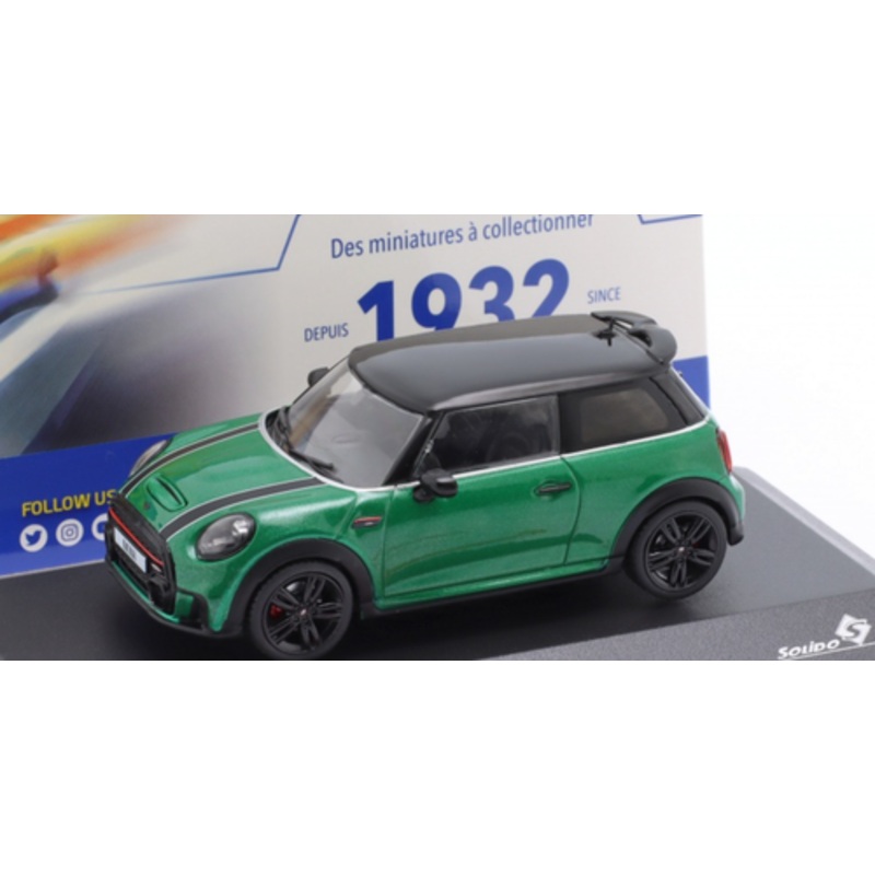 1/43 Solido 2023 Mini Cooper John Works (British Racing Green) Diecast Car Model
