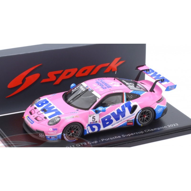 1/43 Spark 2022 Porsche 911 GT3 Cup No.5 Porsche Supercup Champion Dylan Pereira Car Model