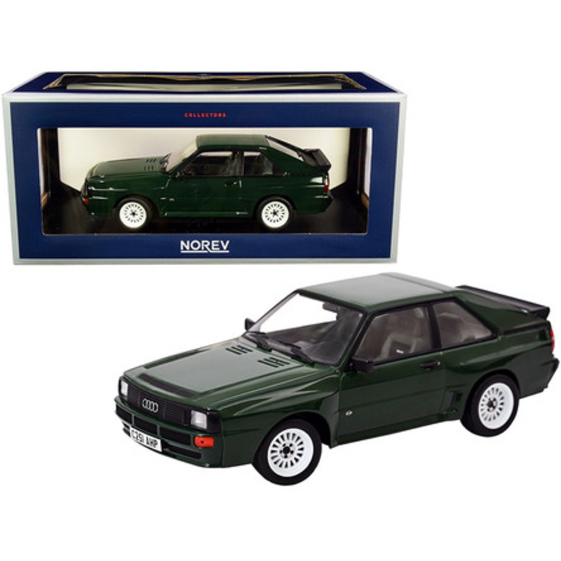 1985 Audi Sport Quattro Dark Green 1/18 Diecast Model Car by Norev