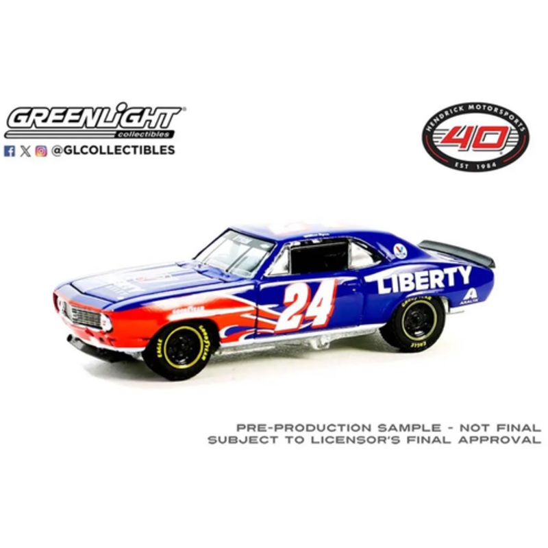 1/64 Greenlight 1969 Chevrolet Camaro William Byron, Hendrick Motorsports First Win Tribute August 29, 2020 Daytona International Speedway Diecast Car Model