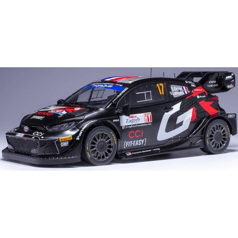 1/18 Ixo 2024 Toyota GR Yaris Rally1 #17 Winner Rallye Croatia Toyota Gazoo Racing WRT Sbastien Ogier, Vincent Landais Diecast Car Model