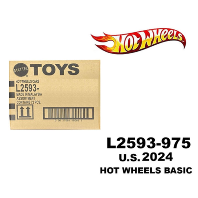 1/64 Hot Wheels Basic Cars USA Assortment 2024 B Factory Sealed Case 72 Pieces Assortment