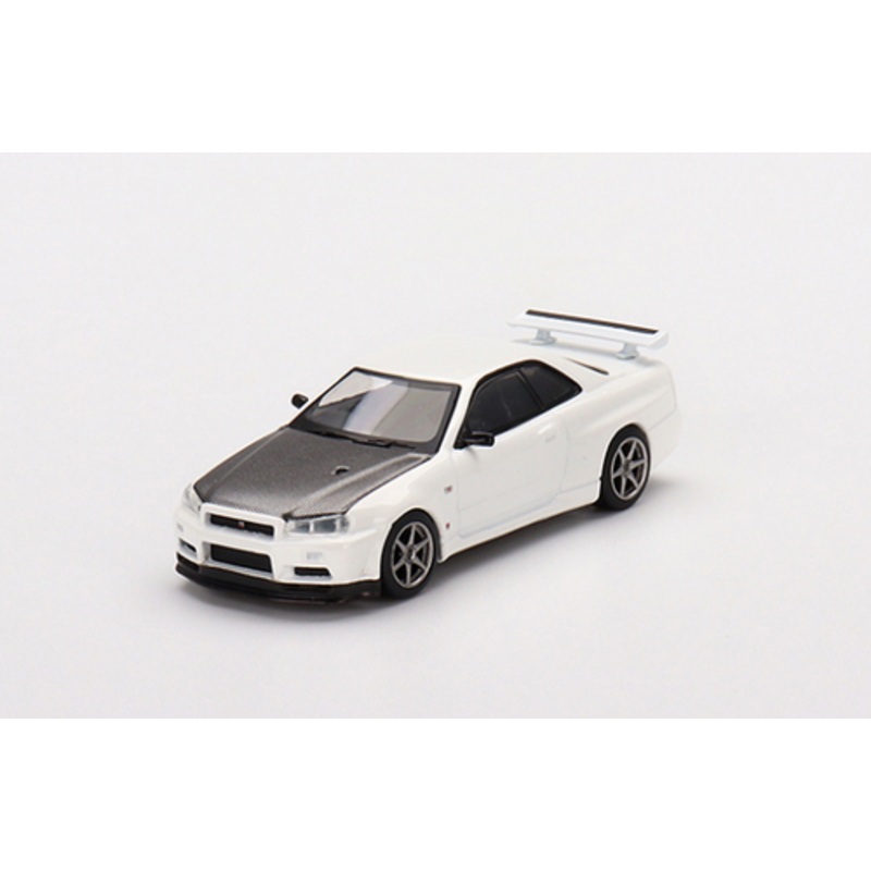 1/64 Mini GT Nissan Skyline GT-R (R34) V-Spec II N1 White Diecast Car Model