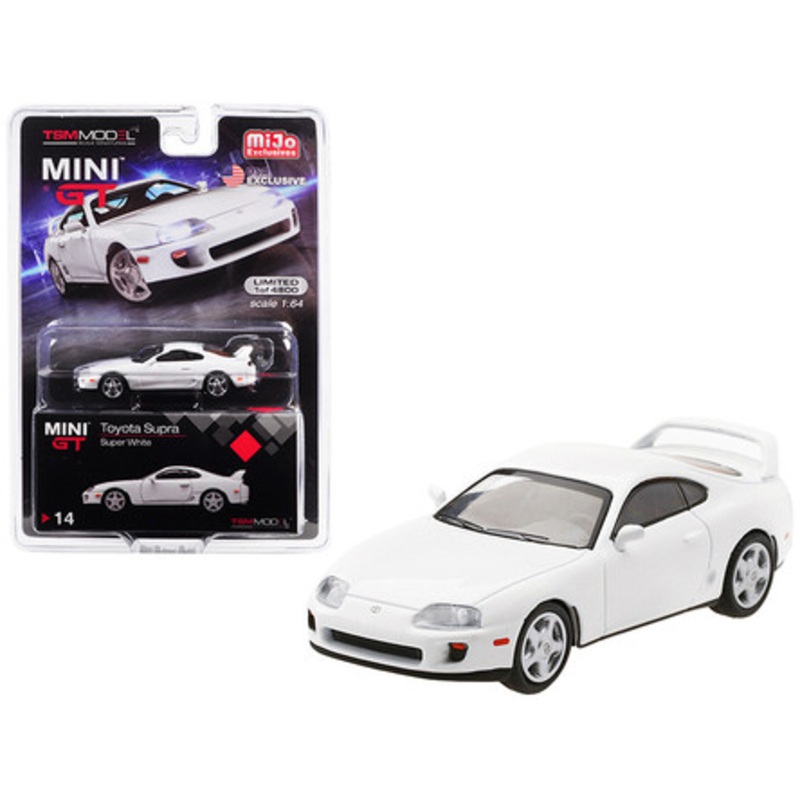 Toyota Supra (JZA80) LHD (Left Hand Drive) Super White Limited Edition to 4,800 pieces Worldwide 1/64 Diecast Model Car by True Scale Miniatures