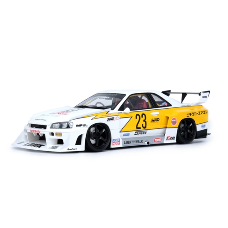 1/18 Inno Nissan Skyline GT-R GTR R34 LBWK ER34 Super Sihouette (Hoshion Retro Livery) Car Model