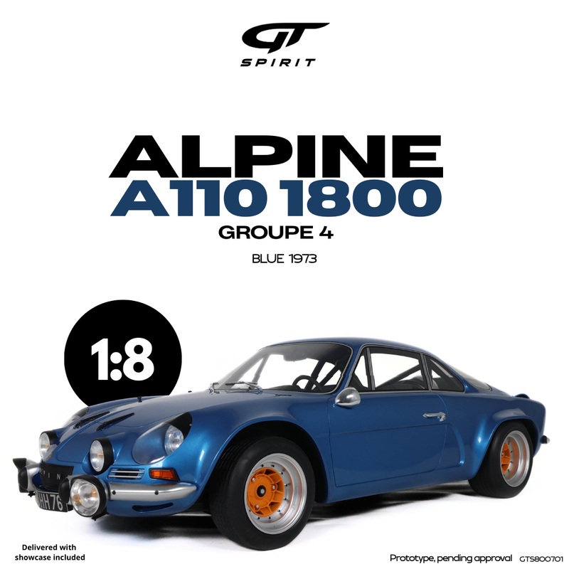 [GT SPIRIT] 1:8 Alpine A110 1800 Groupe 4 Blue 1973