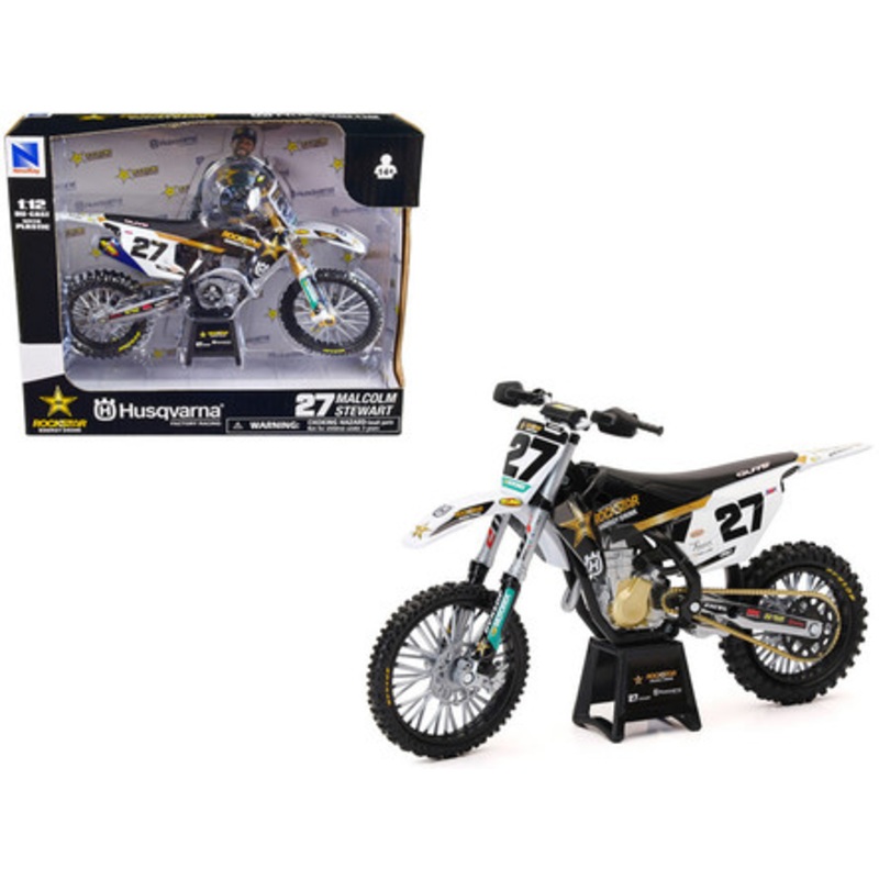 1/12 New Ray Husqvarna FC 450 Factory Racing Rockstar Energy #27 Malcolm Stewart Car Model
