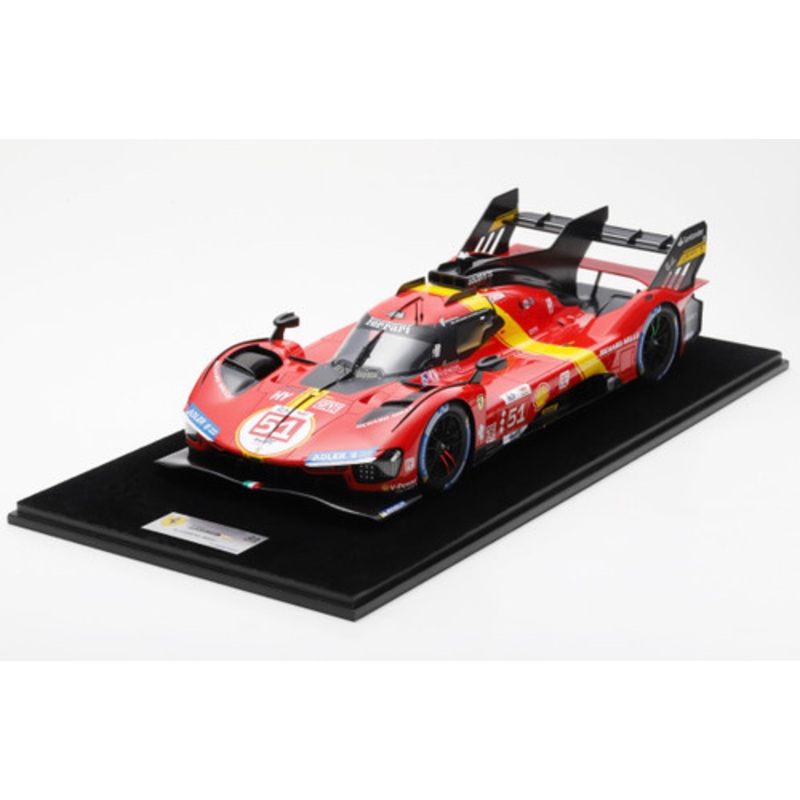 1/12 Spark 2023 Ferrari 499P Winner Le Mans 24h #51 A. Pier Guidi - J. Calado - A. Giovinazzi Car Model