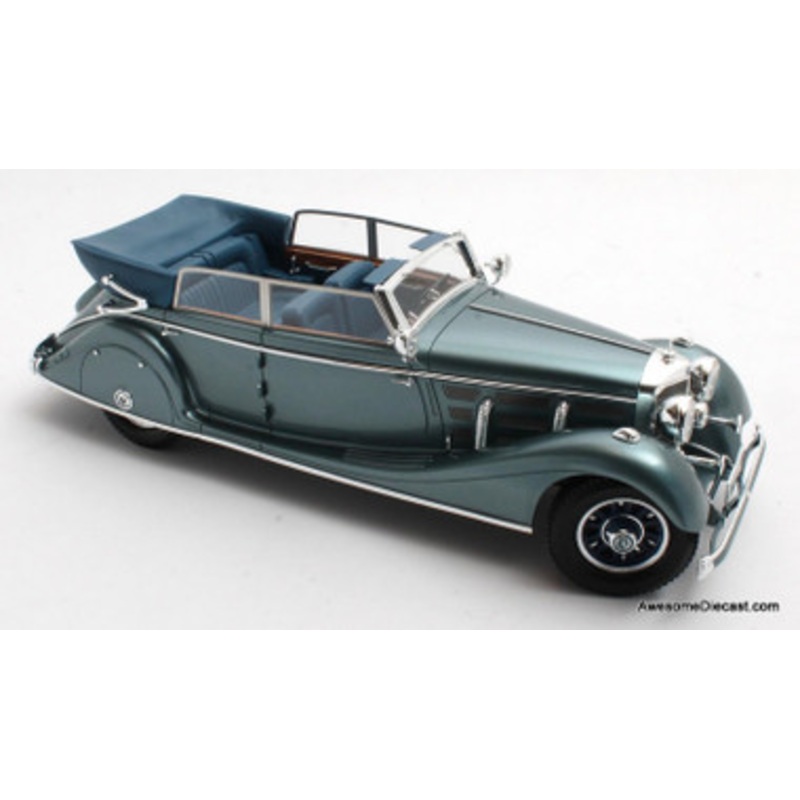 1936 Mercedes Benz W07 Grosser Cabriolet D, Blue 1:18 Resin Cast Model by Matrix
