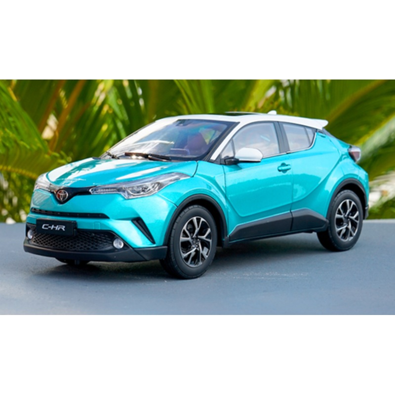 1/18 Dealer Edition Toyota C-HR CHR IZOA (Blue w/ White Roof) Diecast Model