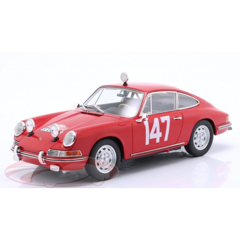 1/18 Matrix 1965 Porsche 911 S #147 5th Rallye Monte Carlo Herbert Linge, Peter Falk Car Model