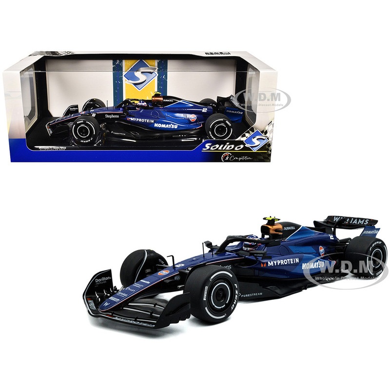 Williams FW46 #2 Logan Sargeant "Williams Racing" Formula One F1 Saudi Arabian GP (2024) "Competition" Series 1/18 Diecast Model Car by Solido