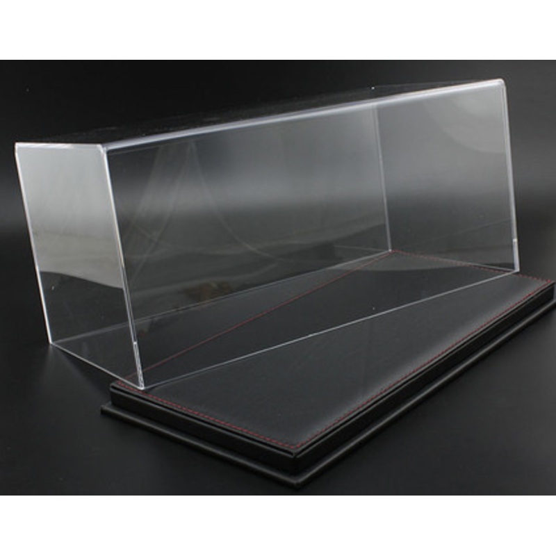 1/18 Acrylic Black Leather Base Diecast Model Display Case