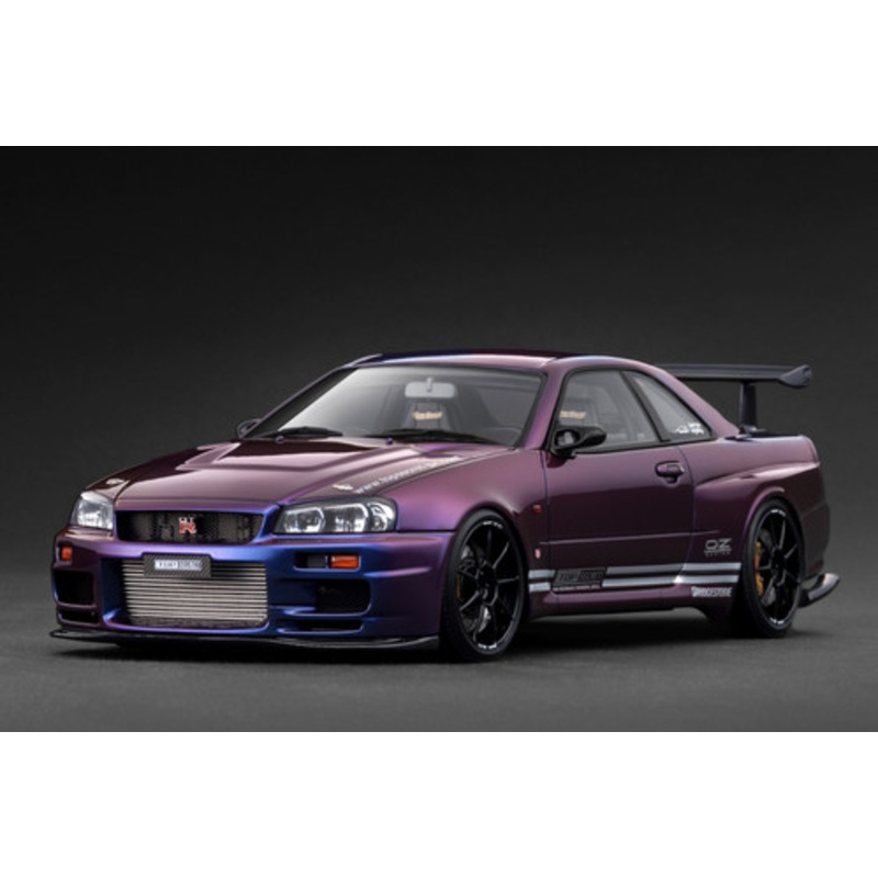 1/18 Ignition Model TOP SECRET Nissan Skyline GT-R GTR R34 34GT-R (BNR34) (Purple Metallic) Car Model