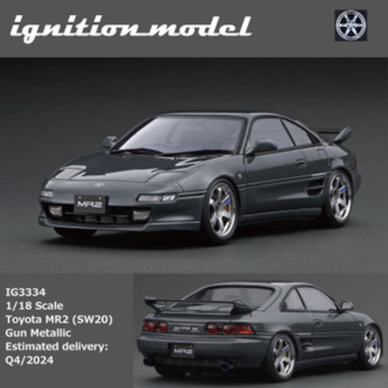 1/18 Ignition Model Toyota MR2 (SW20) (Gun Metallic Grey) Car Model