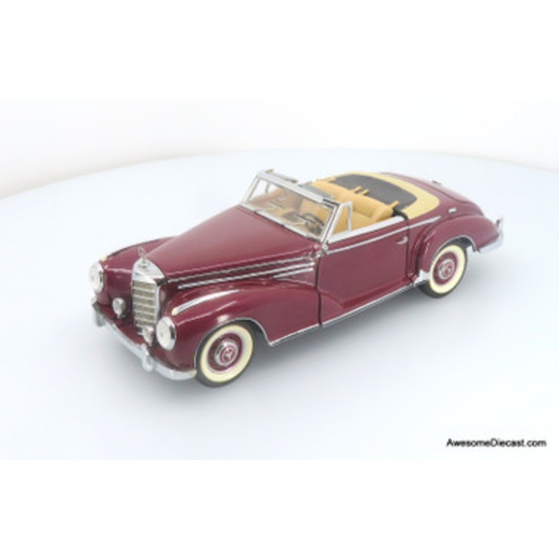 1957 Mercedes-Benz 300SC Roadster, Maroon 1:24 Diecast Model by Franklin Mint