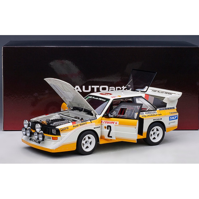 1/18 AUTOart Audi Sports Quattro S1 WRC '86 #2 Roll, Geistdorfer Monte Carlo Diecast Car Model
